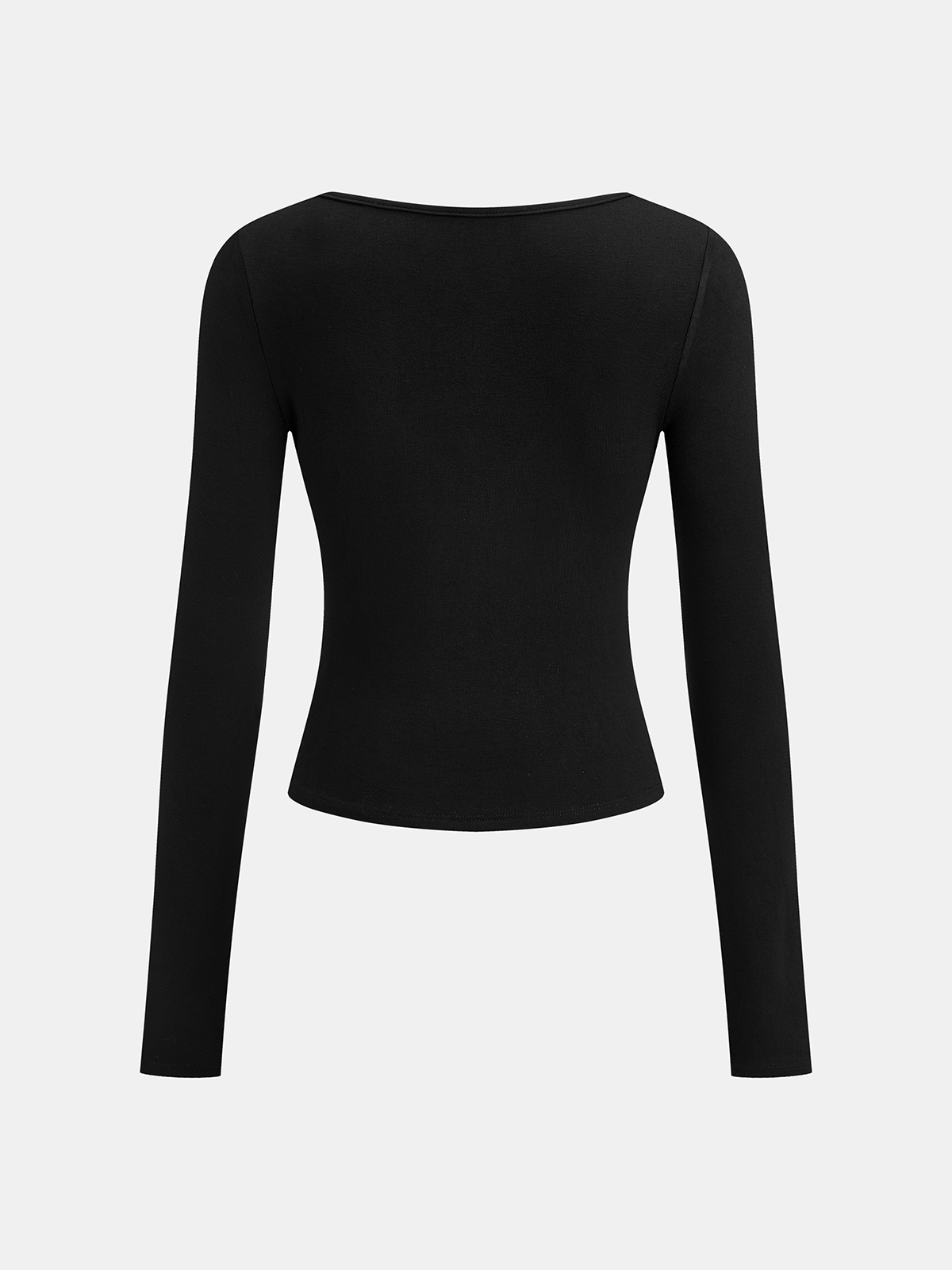 V-Neck Top with Long Sleeves and Lace Details