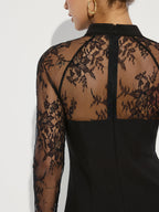 Lace Sleeve Mini Dress with A-Line Fit