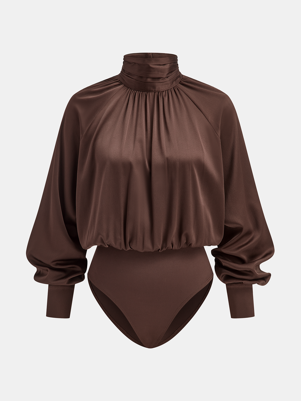 Silky Turtleneck Bodysuit, Smooth and Snug Fit