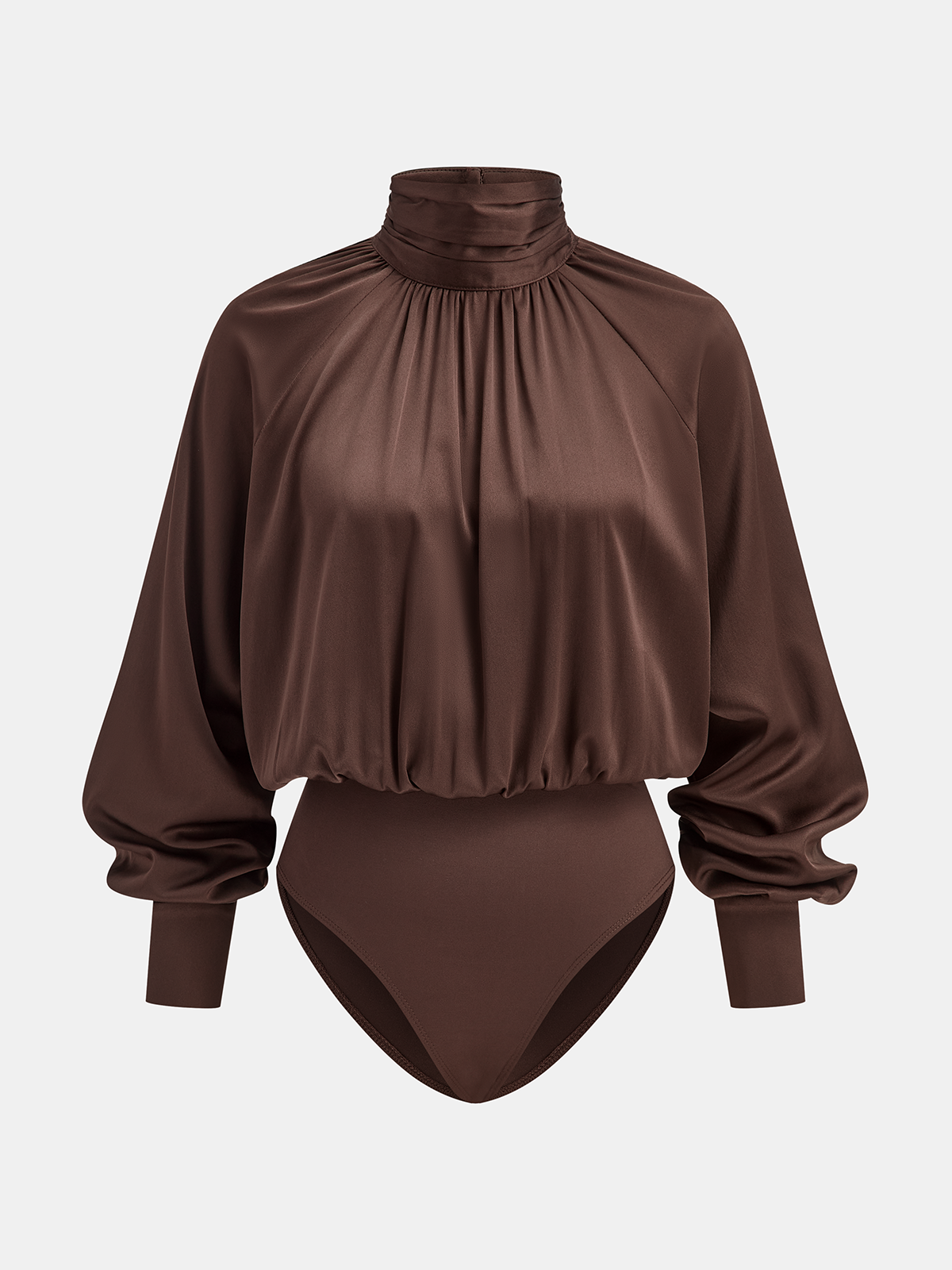 Silky Turtleneck Bodysuit, Smooth and Snug Fit