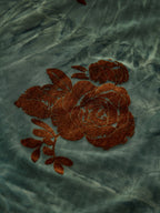 Asymmetric Floral Top with Long Ruffled Sleeves
