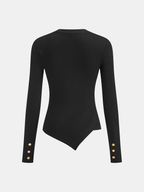 Asymmetric Rib Knitted Sweater Top