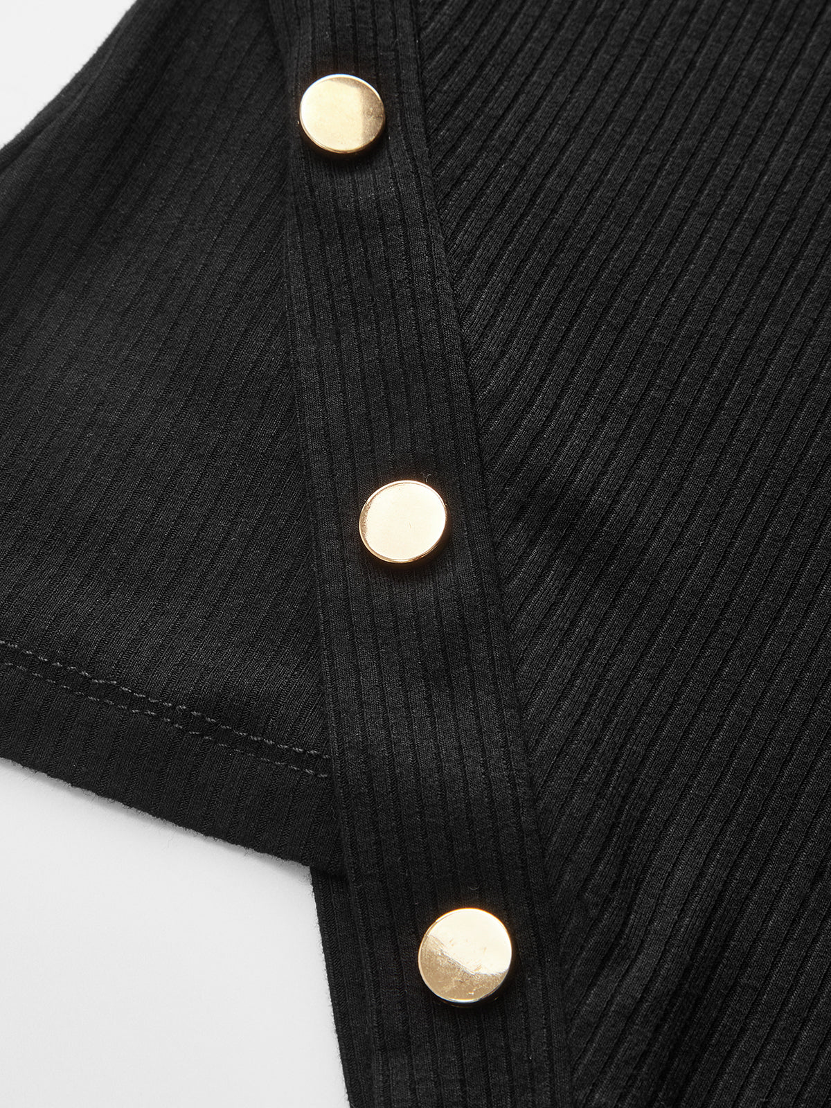 Asymmetric Rib Knitted Sweater Top