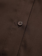 Ribbed Knit Dress with Belted Shirt Panel Design