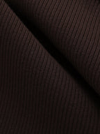 Ribbed Knit Dress with Belted Shirt Panel Design