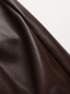 Faux Leather Midi Dress with Sweetheart Neckline