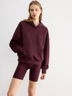 Embroidered Letter Design Casual Hoodie