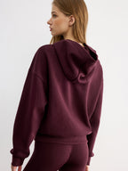 Embroidered Letter Design Casual Hoodie