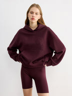 Embroidered Letter Design Casual Hoodie