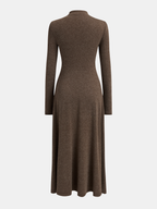 Asymmetric Dress with Unique Button Details