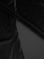 Chic One-Shoulder Velvet Dress with Ruched Detailing