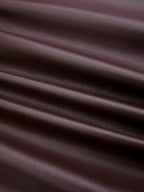 Ruched Sleeveless Belted Faux Leather Bodysuit