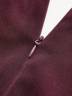 Satin Jumpsuit with Belt and V-Neck Design