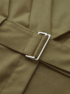 Sleeveless Belted Jumpsuit with Short Legs