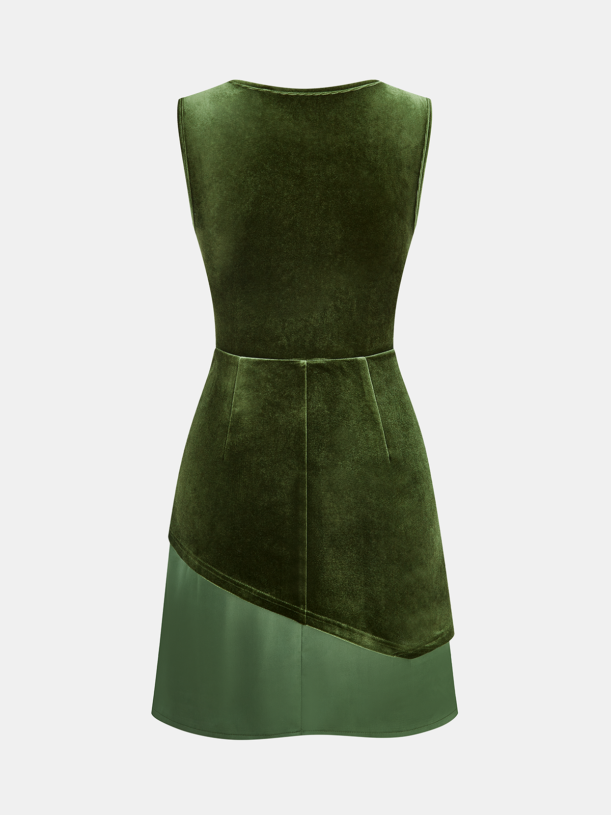 Velvet Asymmetric Sleeveless Dress