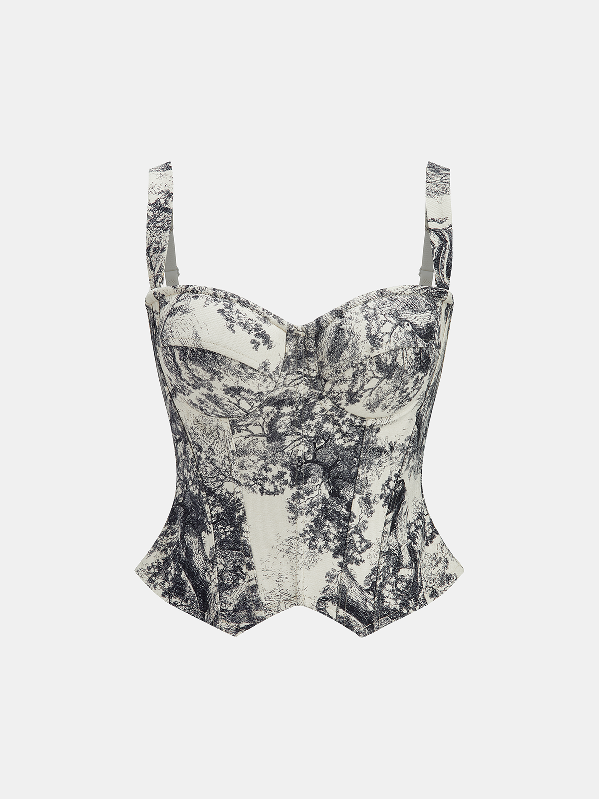 Ink Wash Painting Inspired Corset Top Design