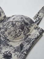 Ink Wash Painting Inspired Corset Top Design