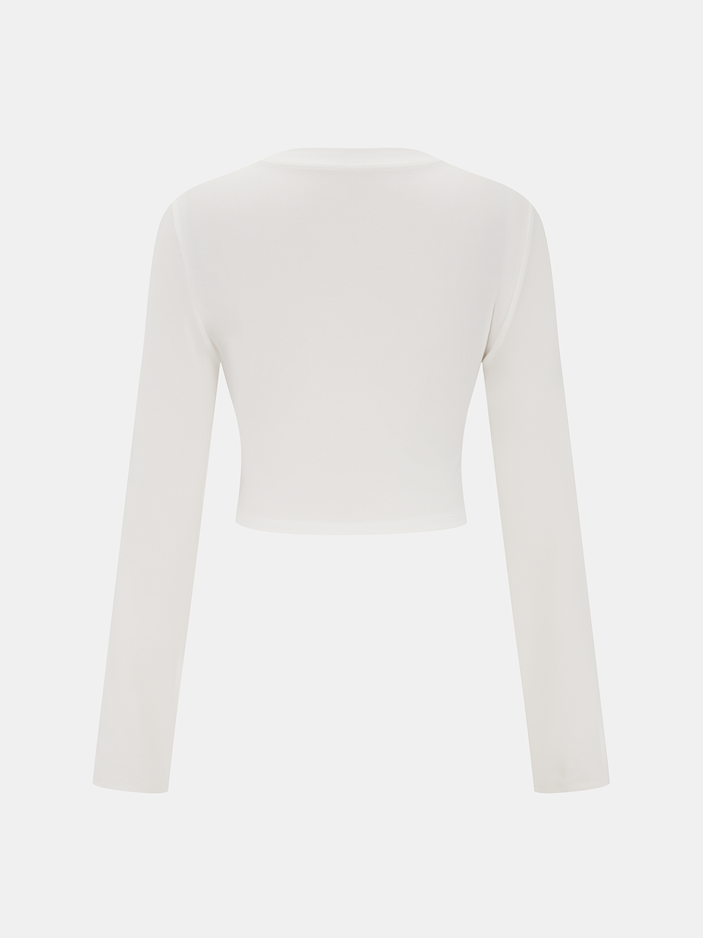 Cotton-Blend Cropped Top with Front Knot Detail