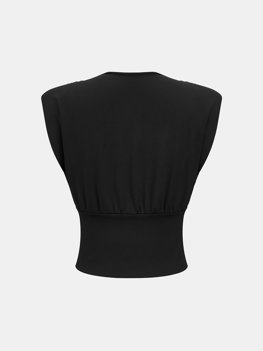 V-Neck Sleeveless Double Breasted Blouse