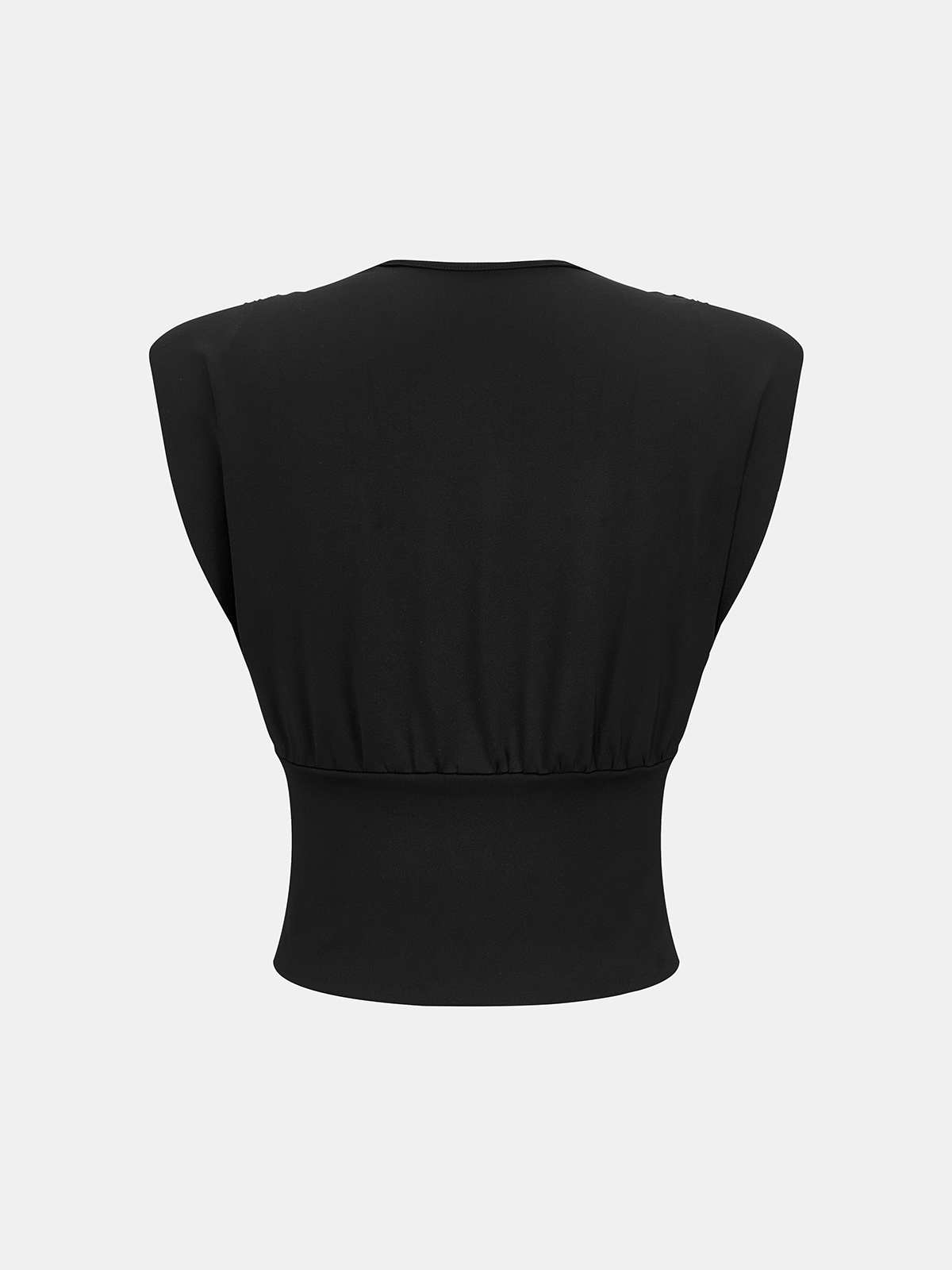 V-Neck Sleeveless Double Breasted Blouse