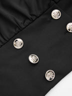 V-Neck Sleeveless Double Breasted Blouse