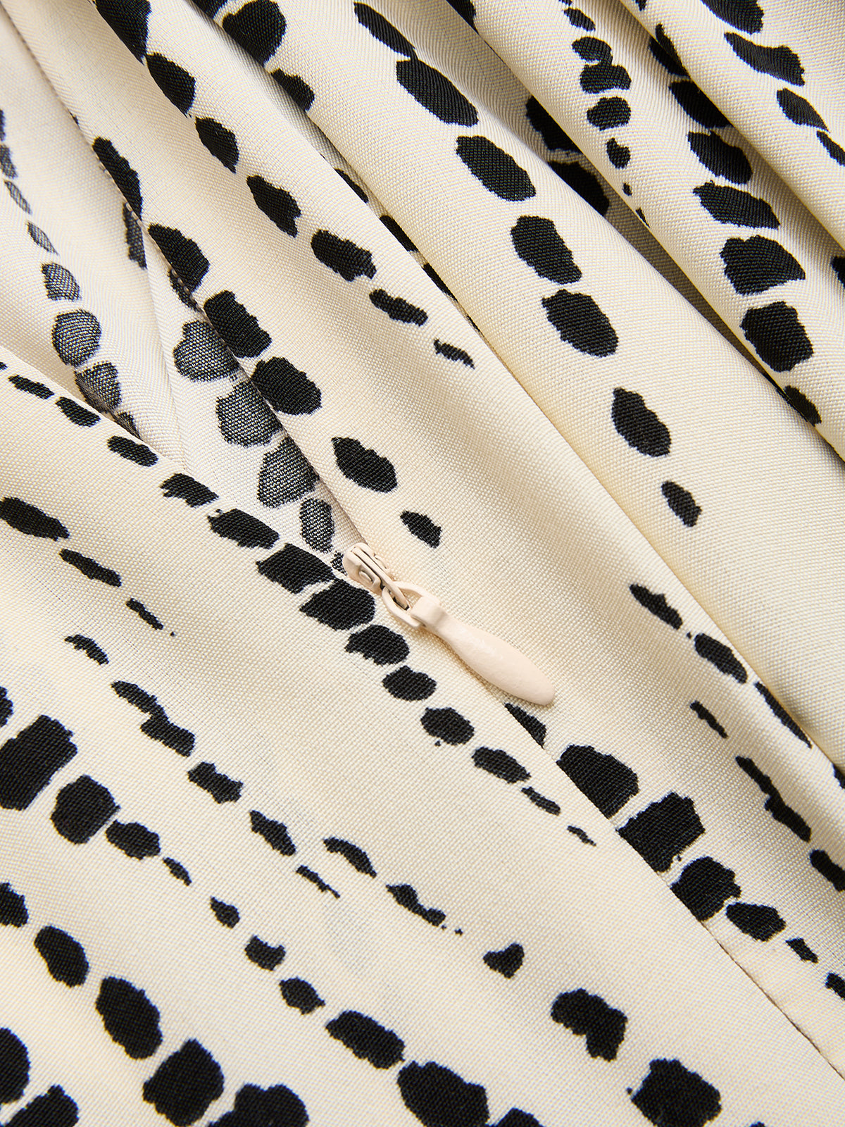 One-Shoulder Jumpsuit with Abstract Dot Design