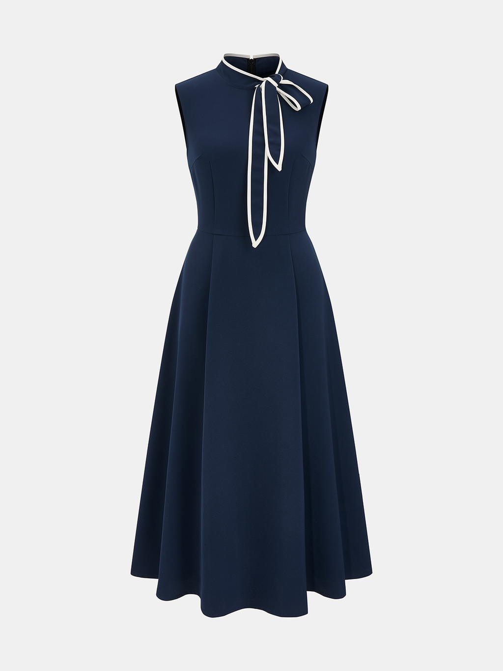 Bow-Tie Neck Sleeveless Maxi Dress