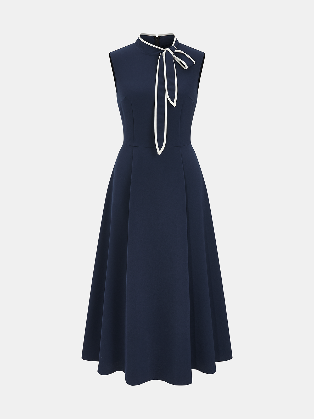 Bow-Tie Neck Sleeveless Maxi Dress
