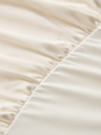 Satin Bodysuit with Elegant One-Shoulder Drape Design