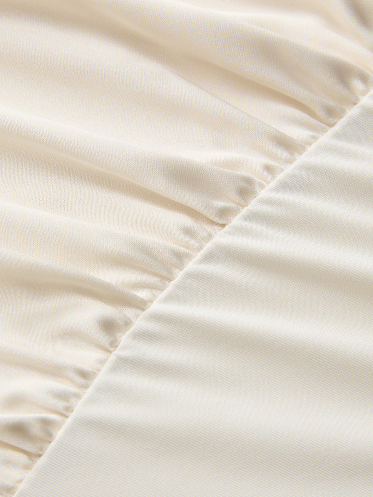 Satin Bodysuit with Elegant One-Shoulder Drape Design