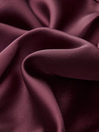 Satin Bodysuit with Draped Collar and Long Sleeves