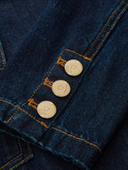 Chic Belted Blazer Dress in Denim Style