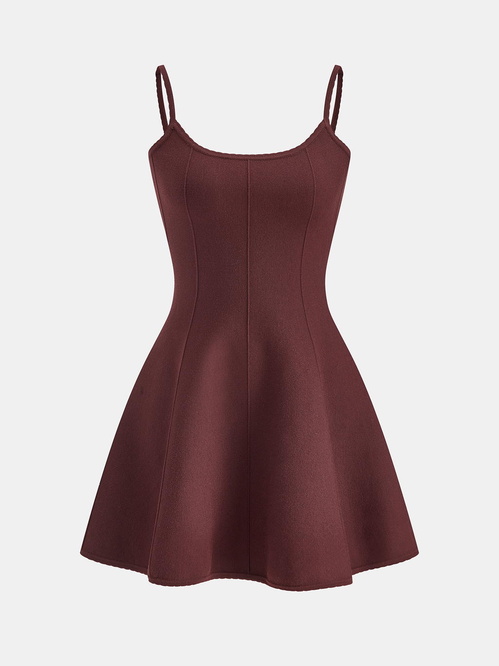 Umbrella Hemline Knitted Camisole Mini Dress