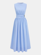 Sleeveless Maxi Dress with Elegant Decorative Detail