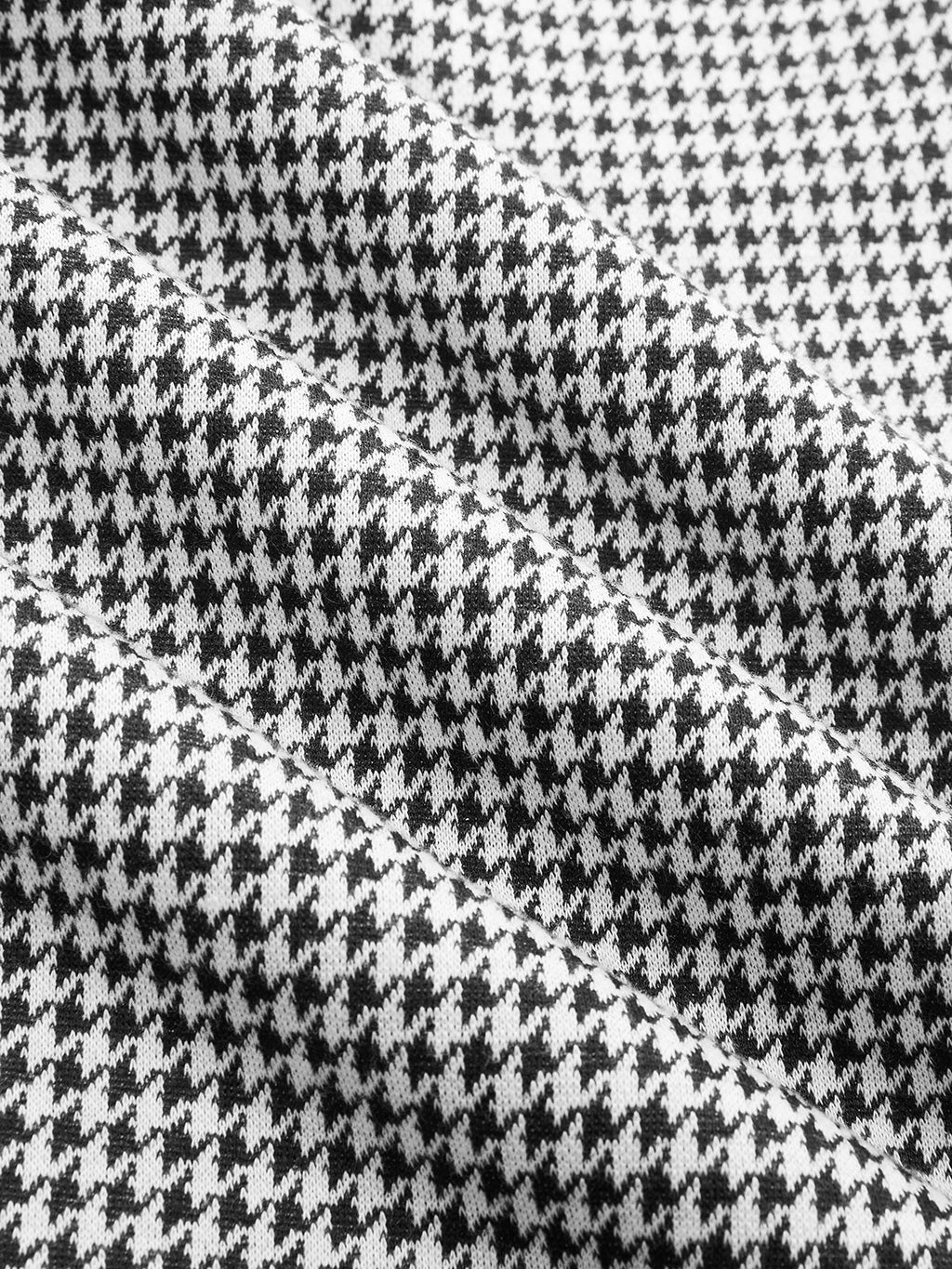 Houndstooth Pattern Cami Jumpsuit with Contrast Trim