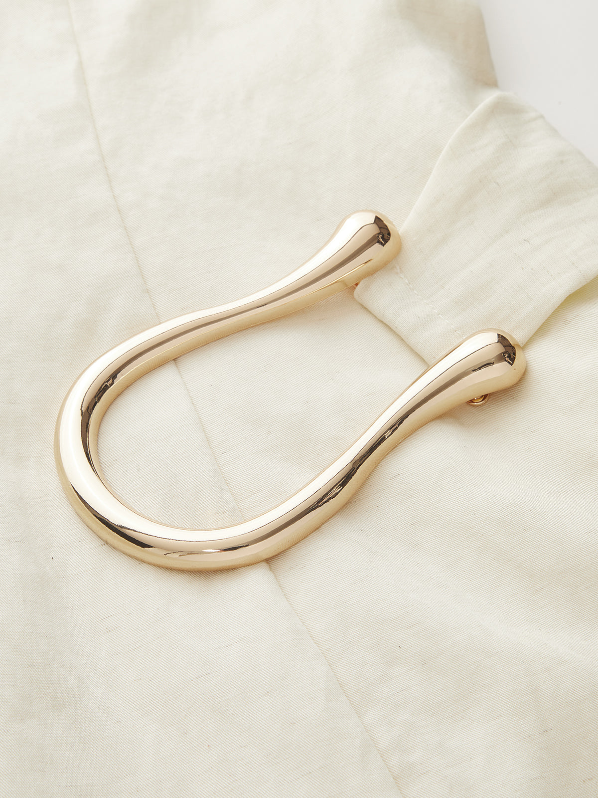 Tencel Blend Mini Dress with Asymmetric Buckle Detail