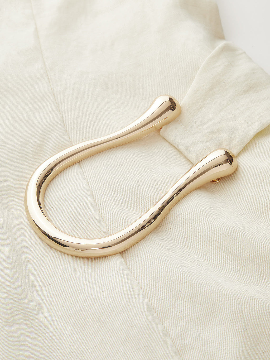 Tencel Blend Mini Dress with Asymmetric Buckle Ruching