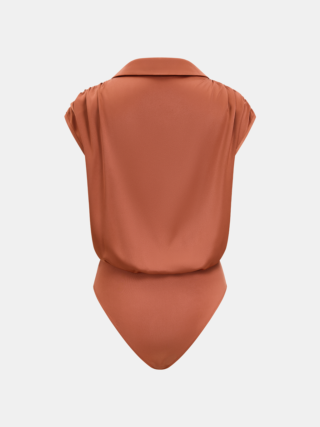 Collared Cap Sleeve Bodysuit with Wrap Design