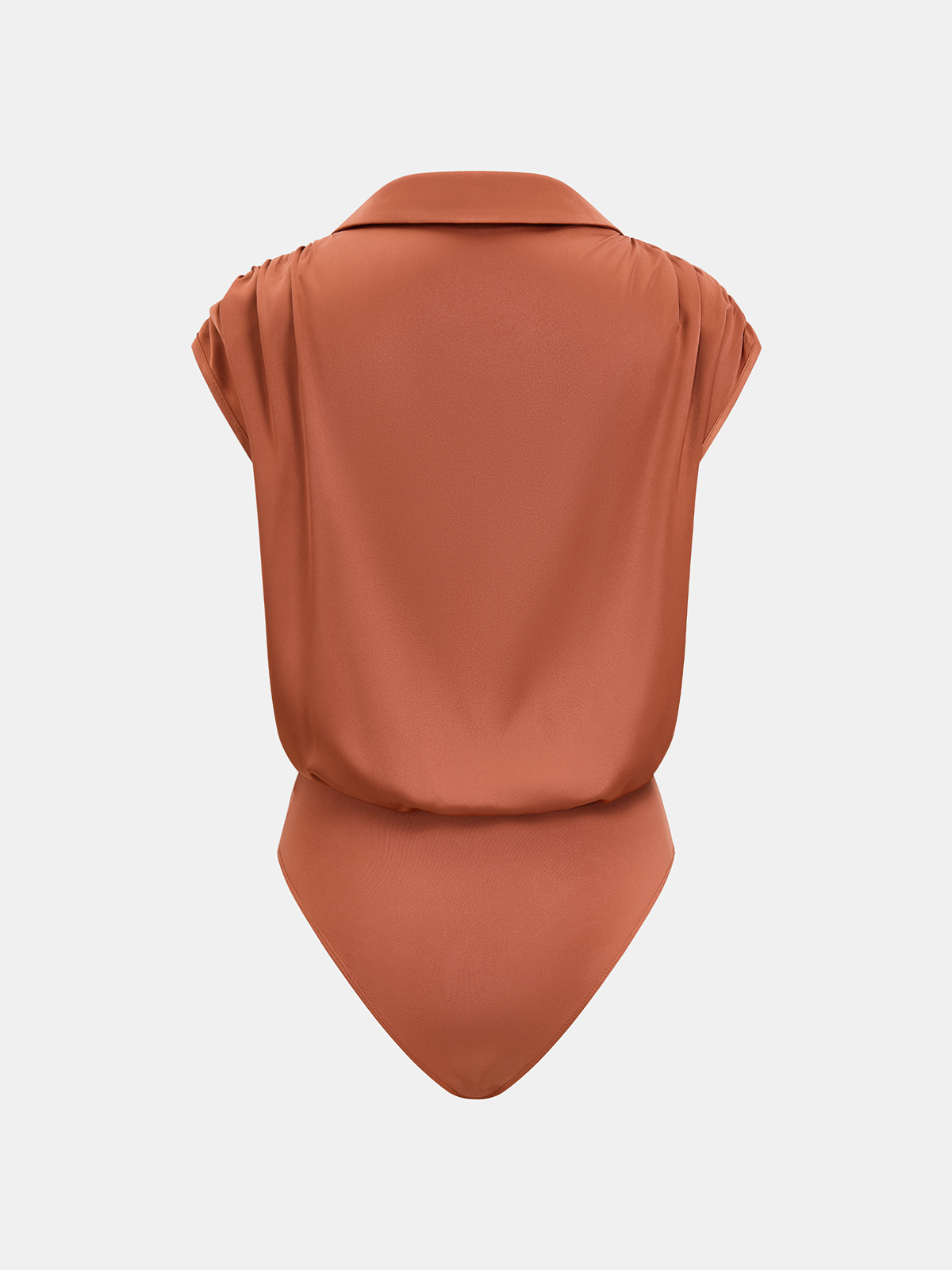 Collared Cap Sleeve Bodysuit with Wrap Design