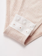Square Neck Bodysuit with Ruched Ribbed Design