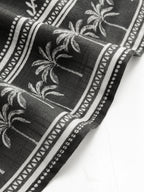 Sleeveless Mini Dress with Tropical Palm Print