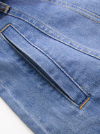 Sleeveless Denim Dress with Belted Waist