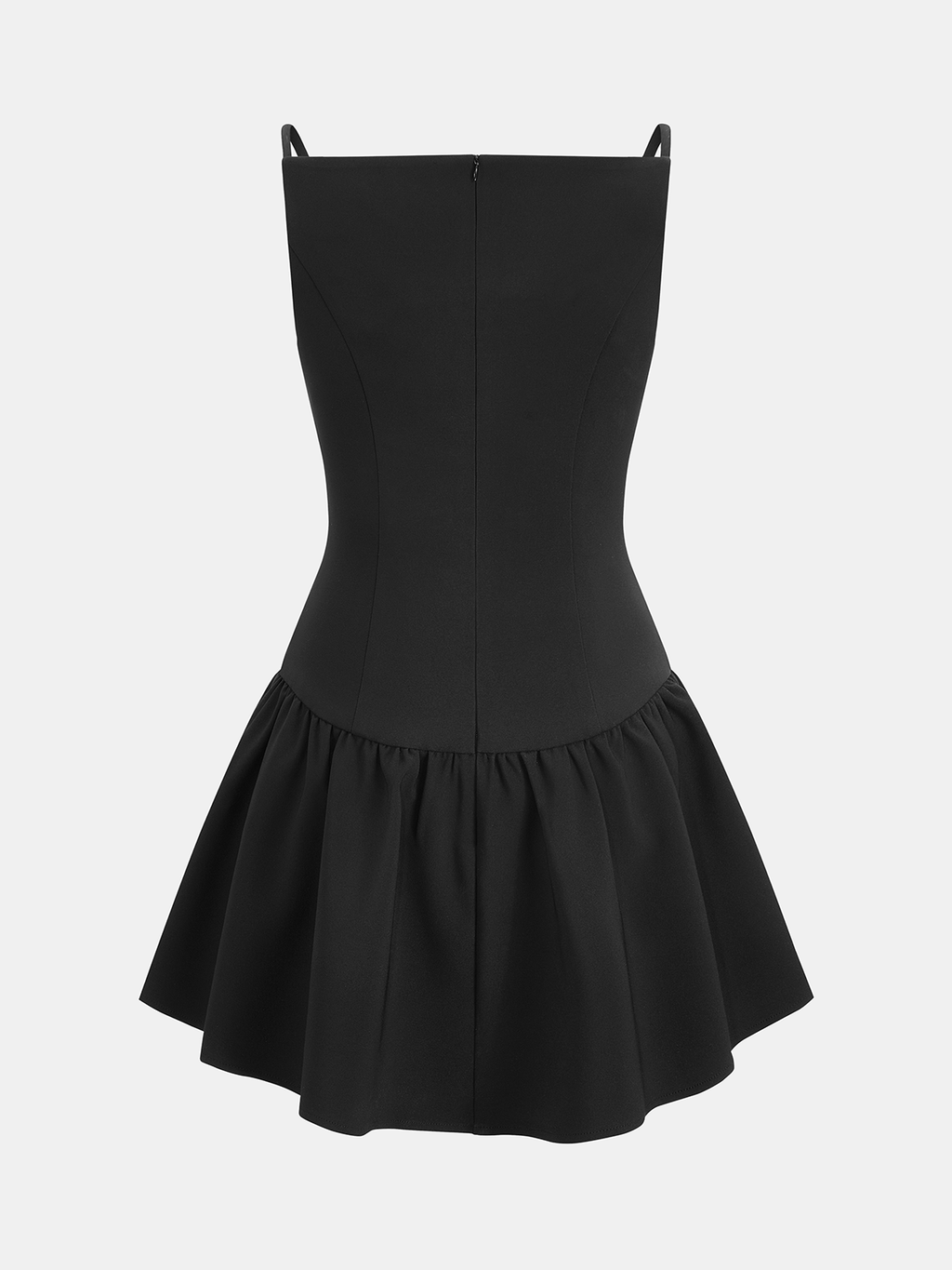 Button Accented Flared Hem Camisole Dress