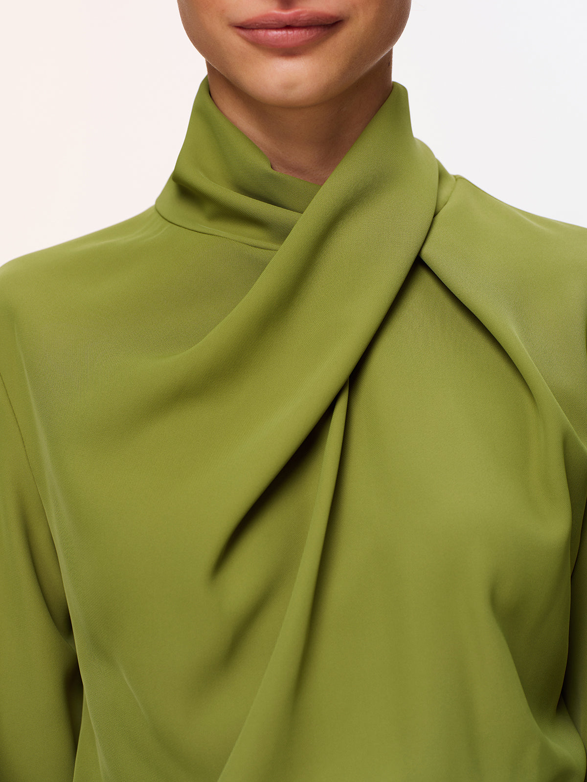 Twist-Neck Belted Jumpsuit with Wide Legs