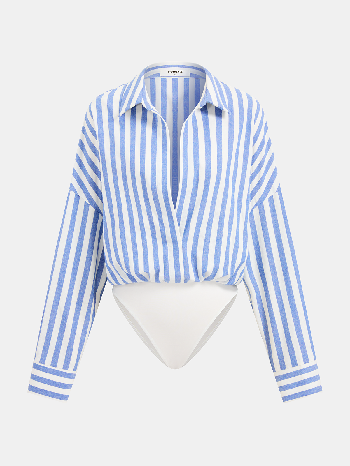 Striped Bodysuit with Long Sleeves