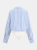 Striped Bodysuit with Long Sleeves