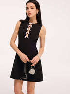 Sleeveless Mini Dress with Cut-Out Bow Detail