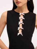 Sleeveless Mini Dress with Cut-Out Bow Detail