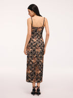 Elegant Floral Lace Camisole Long Dress