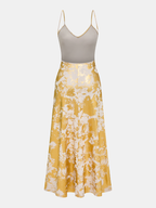 Metallic V-Neck Slip Dress with Backless Design
